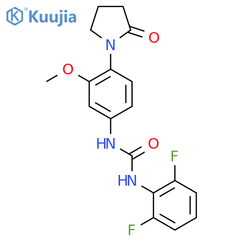 1-(2,6-difluorophenyl)-3-3-methoxy-4-(2-oxopyrrolidin-1-yl)phenylurea structure