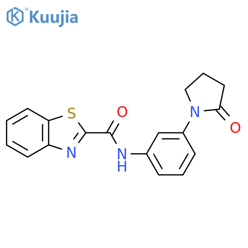 N-[3-(2-oxopyrrolidin-1-yl)phenyl]-1,3-benzothiazole-2-carboxamide structure