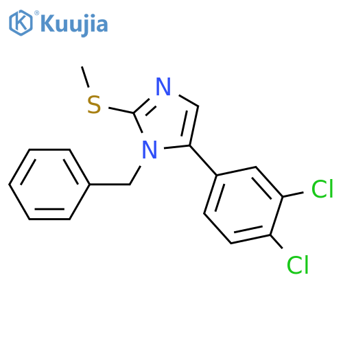 1-benzyl-5-(3,4-dichlorophenyl)-2-(methylsulfanyl)-1H-imidazole structure