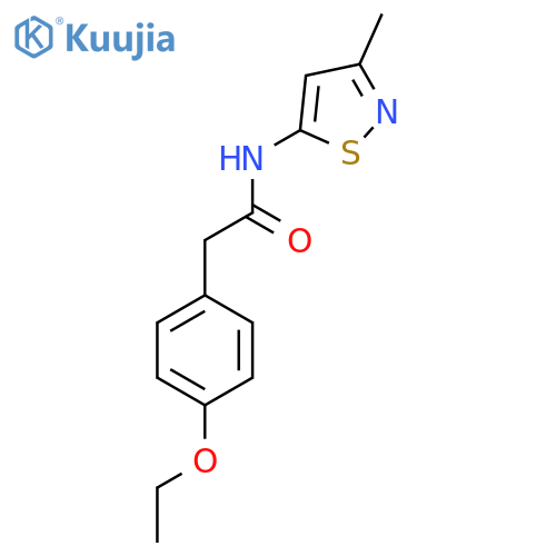 2-(4-ethoxyphenyl)-N-(3-methyl-1,2-thiazol-5-yl)acetamide structure