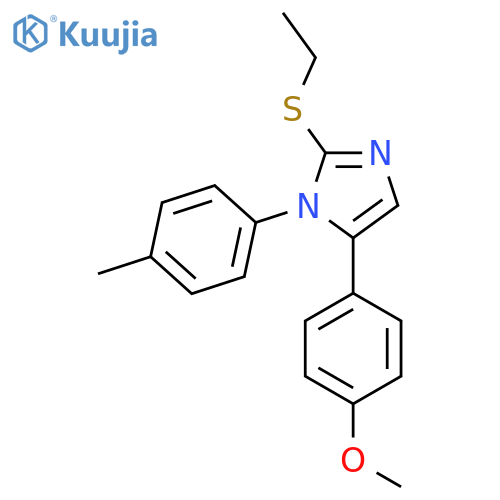 2-(ethylsulfanyl)-5-(4-methoxyphenyl)-1-(4-methylphenyl)-1H-imidazole structure
