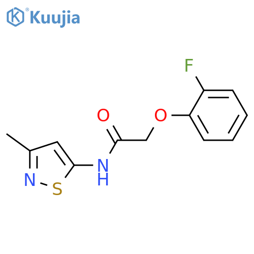 2-(2-fluorophenoxy)-N-(3-methyl-1,2-thiazol-5-yl)acetamide structure