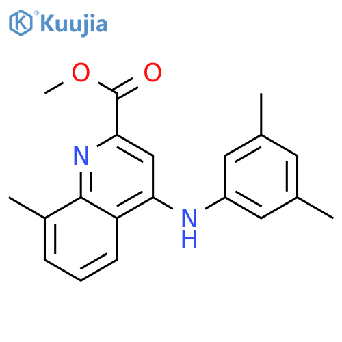 methyl 4-[(3,5-dimethylphenyl)amino]-8-methylquinoline-2-carboxylate structure
