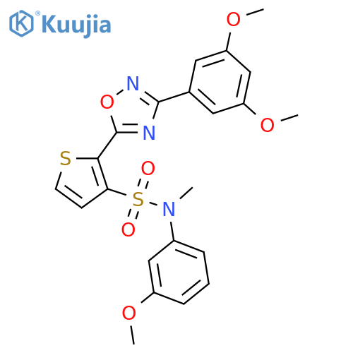 2-[3-(3,5-dimethoxyphenyl)-1,2,4-oxadiazol-5-yl]-N-(3-methoxyphenyl)-N-methylthiophene-3-sulfonamide structure