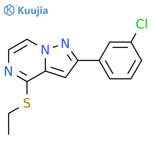2-(3-chlorophenyl)-4-(ethylsulfanyl)pyrazolo[1,5-a]pyrazine structure