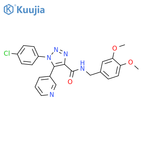 1-(4-chlorophenyl)-N-[(3,4-dimethoxyphenyl)methyl]-5-(pyridin-3-yl)-1H-1,2,3-triazole-4-carboxamide structure