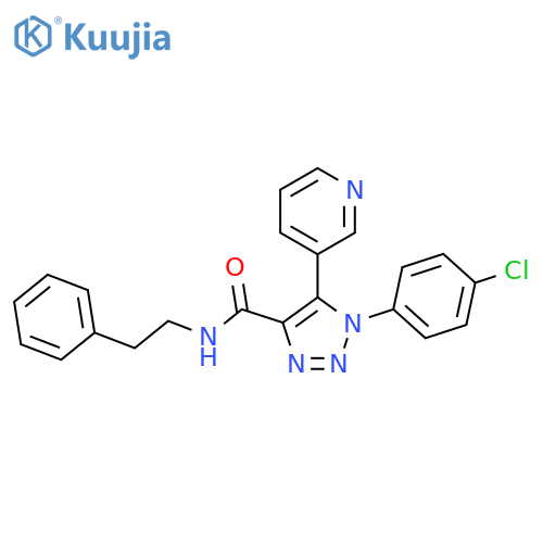 1-(4-chlorophenyl)-N-(2-phenylethyl)-5-(pyridin-3-yl)-1H-1,2,3-triazole-4-carboxamide structure