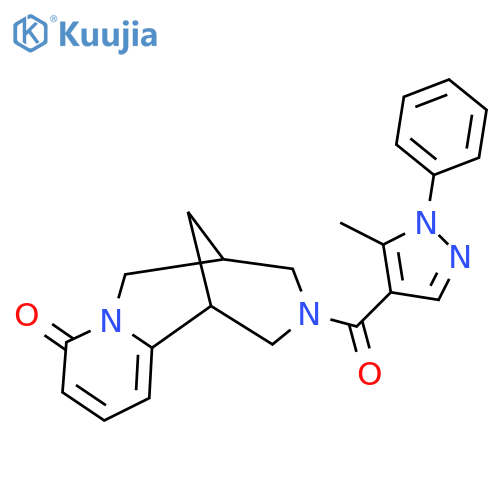 11-(5-methyl-1-phenyl-1H-pyrazole-4-carbonyl)-7,11-diazatricyclo7.3.1.0^{2,7}trideca-2,4-dien-6-one structure