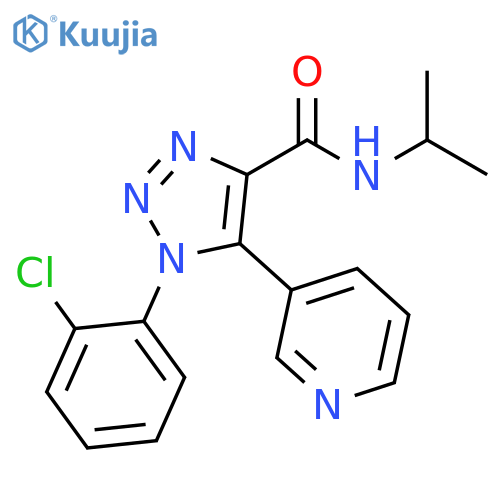 1-(2-chlorophenyl)-N-(propan-2-yl)-5-(pyridin-3-yl)-1H-1,2,3-triazole-4-carboxamide structure