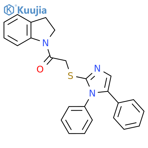 1-(2,3-dihydro-1H-indol-1-yl)-2-[(1,5-diphenyl-1H-imidazol-2-yl)sulfanyl]ethan-1-one structure