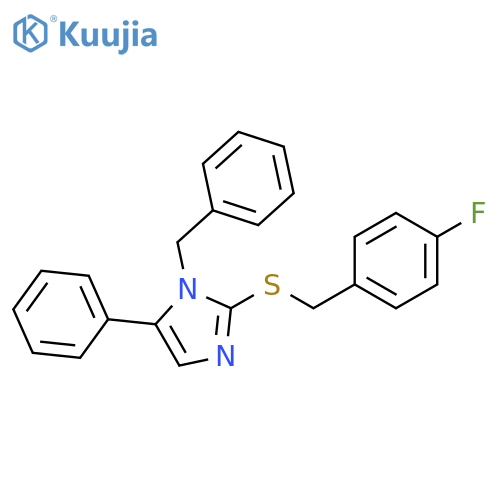 1-benzyl-2-{[(4-fluorophenyl)methyl]sulfanyl}-5-phenyl-1H-imidazole structure
