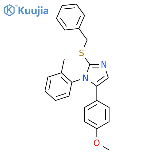 2-(benzylsulfanyl)-5-(4-methoxyphenyl)-1-(2-methylphenyl)-1H-imidazole structure
