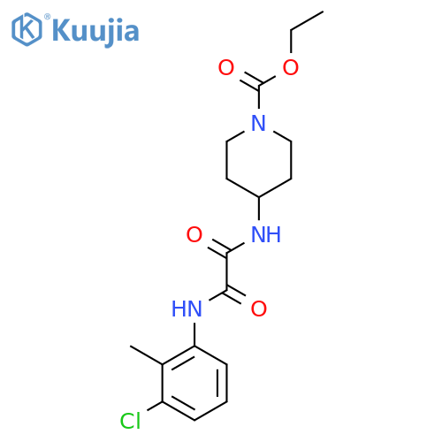 ethyl 4-{(3-chloro-2-methylphenyl)carbamoylformamido}piperidine-1-carboxylate structure