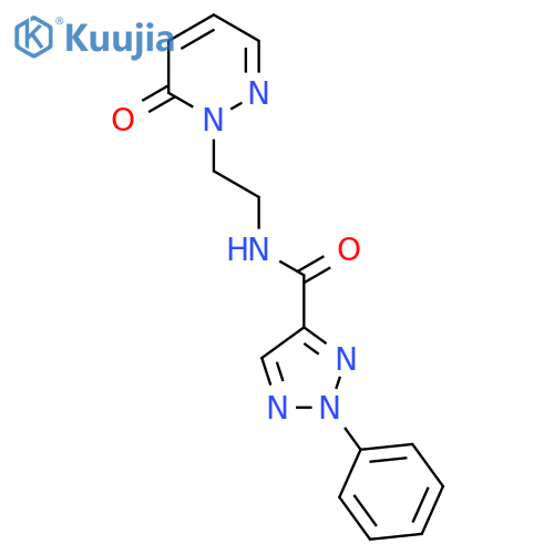 N-2-(6-oxo-1,6-dihydropyridazin-1-yl)ethyl-2-phenyl-2H-1,2,3-triazole-4-carboxamide structure