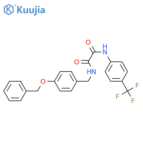 N'-{[4-(benzyloxy)phenyl]methyl}-N-[4-(trifluoromethyl)phenyl]ethanediamide structure