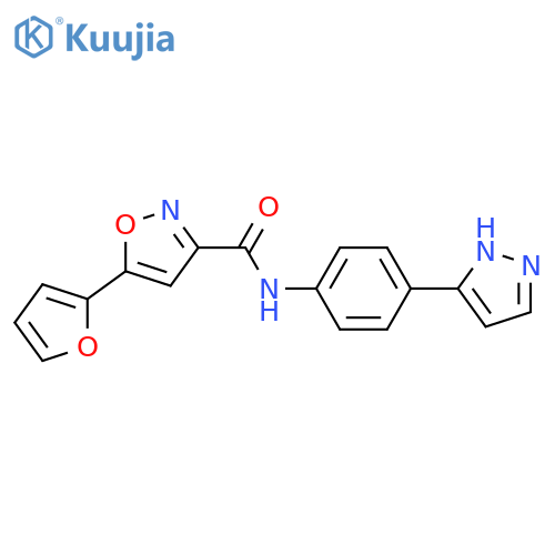5-(furan-2-yl)-N-4-(1H-pyrazol-3-yl)phenyl-1,2-oxazole-3-carboxamide structure