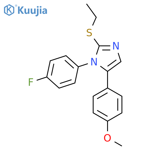 2-(ethylsulfanyl)-1-(4-fluorophenyl)-5-(4-methoxyphenyl)-1H-imidazole structure