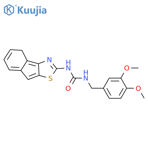 1-(3,4-dimethoxyphenyl)methyl-3-{8H-indeno1,2-d1,3thiazol-2-yl}urea structure