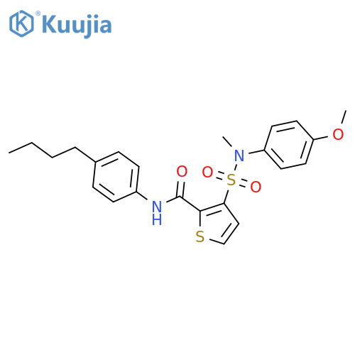 N-(4-butylphenyl)-3-[(4-methoxyphenyl)(methyl)sulfamoyl]thiophene-2-carboxamide structure