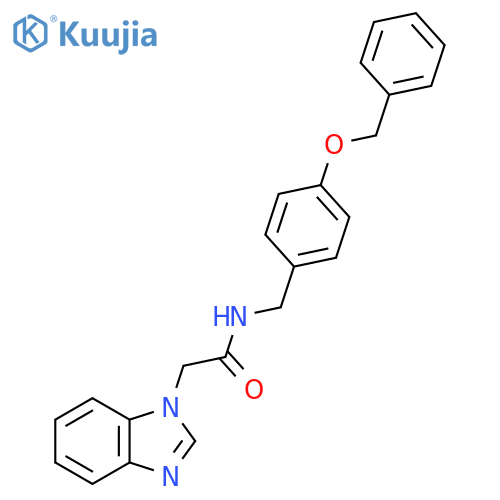 2-(1H-1,3-benzodiazol-1-yl)-N-{4-(benzyloxy)phenylmethyl}acetamide structure