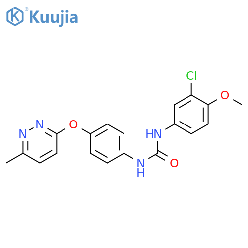 3-(3-chloro-4-methoxyphenyl)-1-{4-(6-methylpyridazin-3-yl)oxyphenyl}urea structure