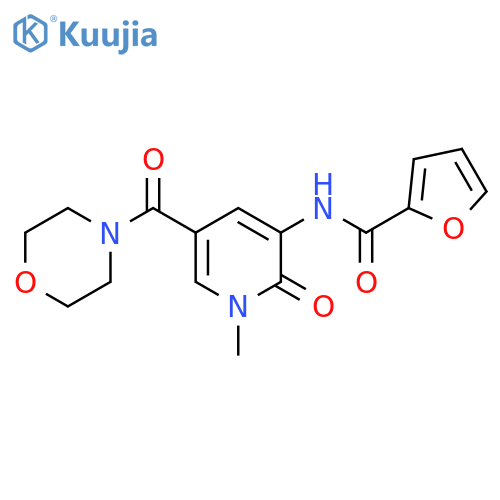N-[1-methyl-5-(morpholine-4-carbonyl)-2-oxo-1,2-dihydropyridin-3-yl]furan-2-carboxamide structure
