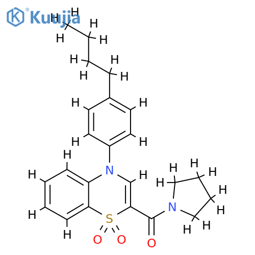 4-(4-butylphenyl)-2-(pyrrolidine-1-carbonyl)-4H-1lambda6,4-benzothiazine-1,1-dione structure