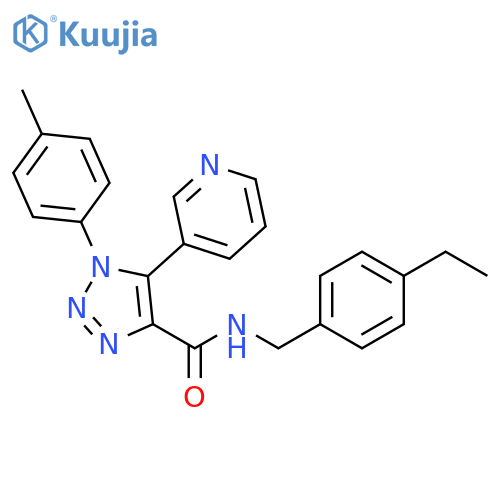 N-[(4-ethylphenyl)methyl]-1-(4-methylphenyl)-5-(pyridin-3-yl)-1H-1,2,3-triazole-4-carboxamide structure
