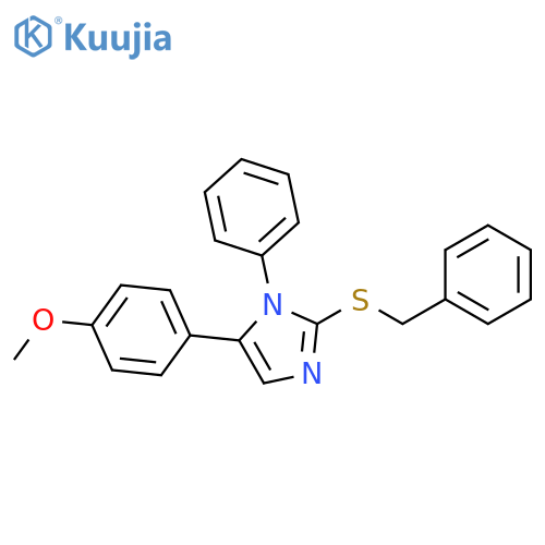 2-(benzylsulfanyl)-5-(4-methoxyphenyl)-1-phenyl-1H-imidazole structure