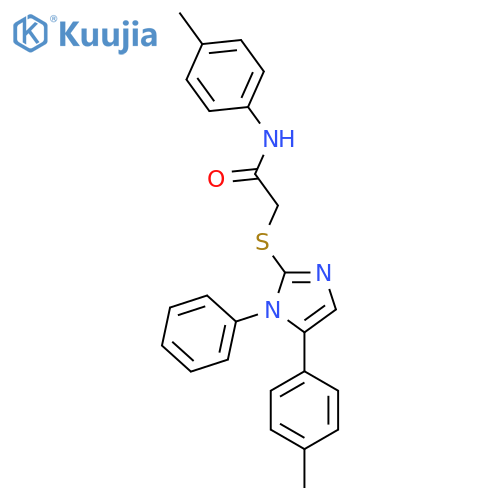 N-(4-methylphenyl)-2-{[5-(4-methylphenyl)-1-phenyl-1H-imidazol-2-yl]sulfanyl}acetamide structure