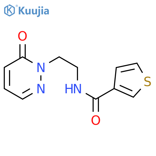 N-2-(6-oxo-1,6-dihydropyridazin-1-yl)ethylthiophene-3-carboxamide structure