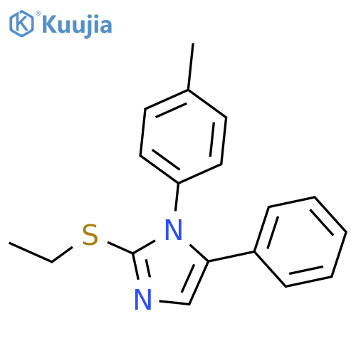 2-(ethylsulfanyl)-1-(4-methylphenyl)-5-phenyl-1H-imidazole structure