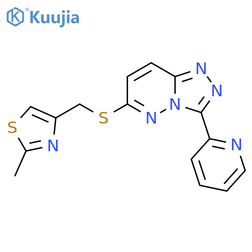 2-(6-{(2-methyl-1,3-thiazol-4-yl)methylsulfanyl}-1,2,4triazolo4,3-bpyridazin-3-yl)pyridine structure