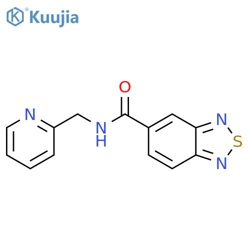 N-(pyridin-2-yl)methyl-2,1,3-benzothiadiazole-5-carboxamide structure