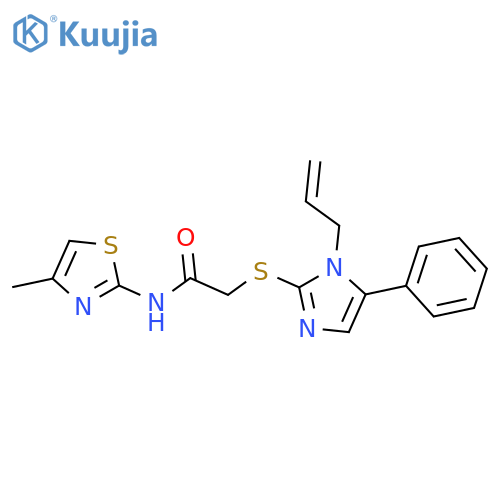 N-(4-methyl-1,3-thiazol-2-yl)-2-{[5-phenyl-1-(prop-2-en-1-yl)-1H-imidazol-2-yl]sulfanyl}acetamide structure