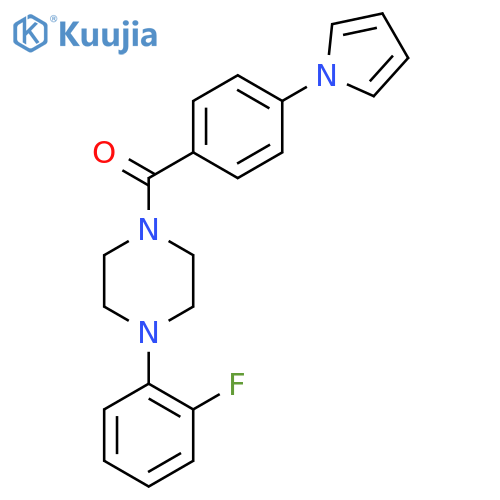 1-(2-fluorophenyl)-4-4-(1H-pyrrol-1-yl)benzoylpiperazine structure