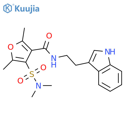 4-(dimethylsulfamoyl)-N-2-(1H-indol-3-yl)ethyl-2,5-dimethylfuran-3-carboxamide structure