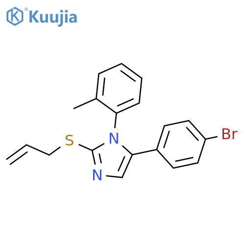 5-(4-bromophenyl)-1-(2-methylphenyl)-2-(prop-2-en-1-ylsulfanyl)-1H-imidazole structure