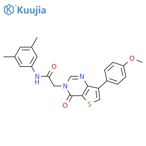 N-(3,5-dimethylphenyl)-2-[7-(4-methoxyphenyl)-4-oxo-3H,4H-thieno[3,2-d]pyrimidin-3-yl]acetamide structure