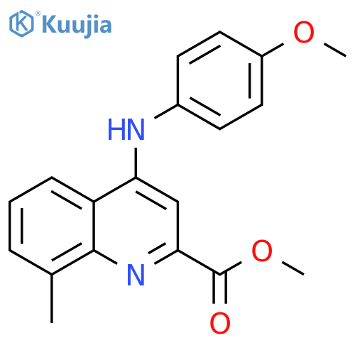 methyl 4-[(4-methoxyphenyl)amino]-8-methylquinoline-2-carboxylate structure