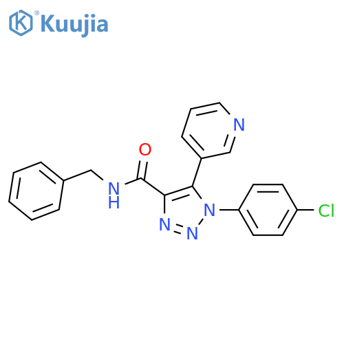 N-benzyl-1-(4-chlorophenyl)-5-(pyridin-3-yl)-1H-1,2,3-triazole-4-carboxamide structure