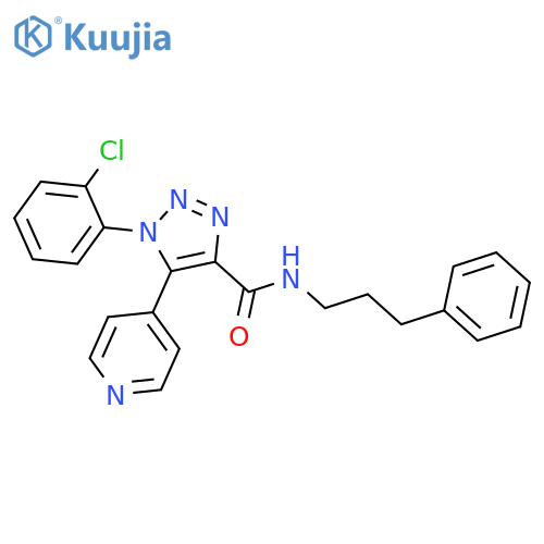 1-(2-chlorophenyl)-N-(3-phenylpropyl)-5-(pyridin-4-yl)-1H-1,2,3-triazole-4-carboxamide structure
