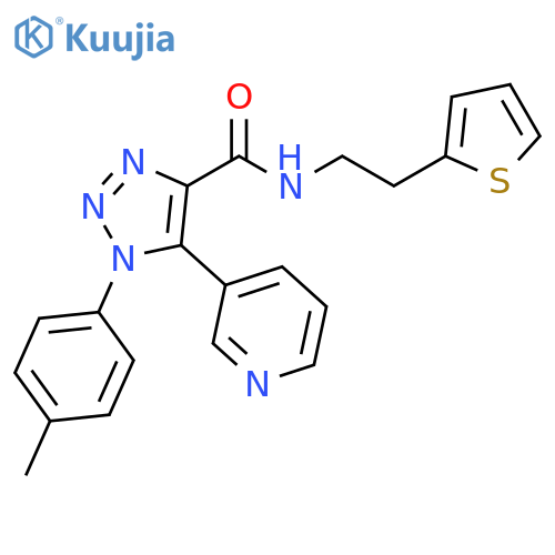 1-(4-methylphenyl)-5-(pyridin-3-yl)-N-[2-(thiophen-2-yl)ethyl]-1H-1,2,3-triazole-4-carboxamide structure