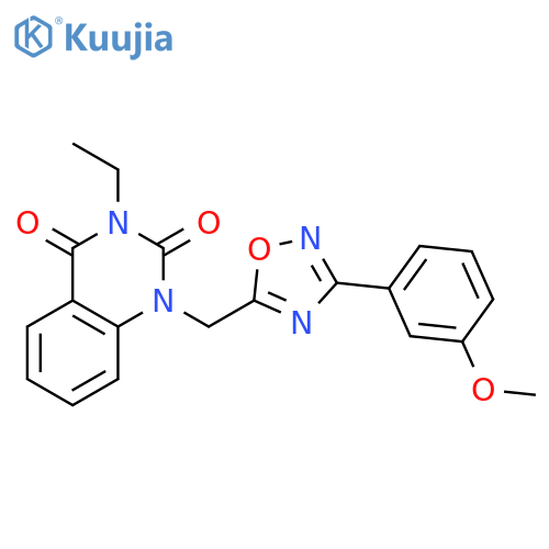 3-ethyl-1-{[3-(3-methoxyphenyl)-1,2,4-oxadiazol-5-yl]methyl}-1,2,3,4-tetrahydroquinazoline-2,4-dione structure
