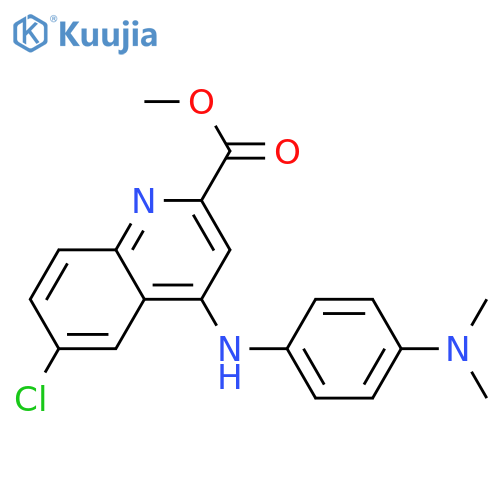 methyl 6-chloro-4-{[4-(dimethylamino)phenyl]amino}quinoline-2-carboxylate structure