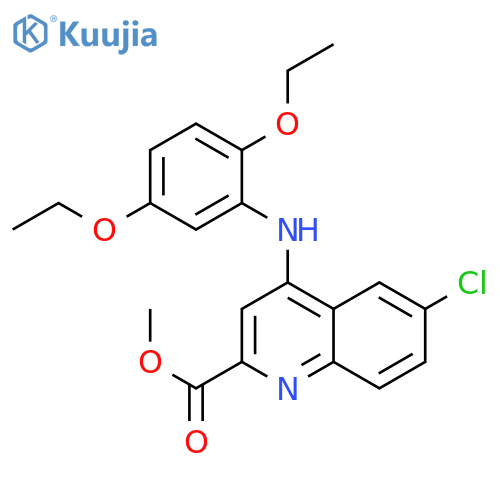 methyl 6-chloro-4-[(2,5-diethoxyphenyl)amino]quinoline-2-carboxylate structure