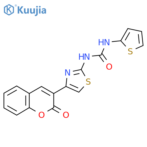 3-4-(2-oxo-2H-chromen-3-yl)-1,3-thiazol-2-yl-1-(thiophen-2-yl)urea structure