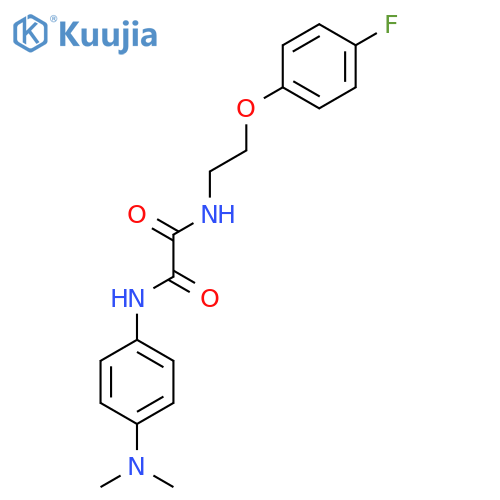 N-4-(dimethylamino)phenyl-N'-2-(4-fluorophenoxy)ethylethanediamide structure