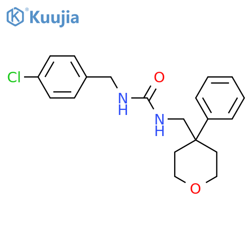 1-(4-chlorophenyl)methyl-3-(4-phenyloxan-4-yl)methylurea structure