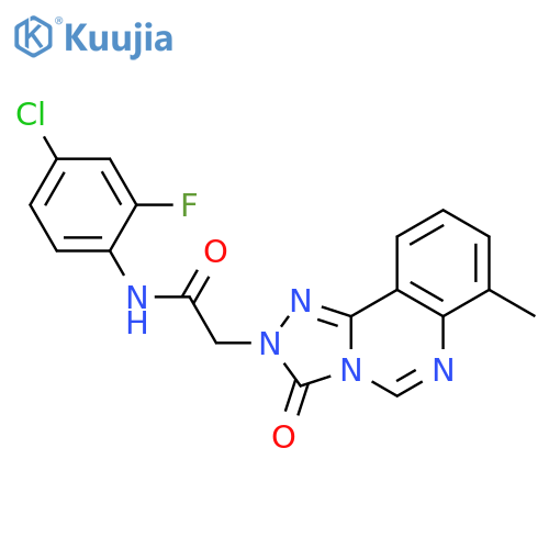 N-(4-chloro-2-fluorophenyl)-2-{7-methyl-3-oxo-2H,3H-[1,2,4]triazolo[4,3-c]quinazolin-2-yl}acetamide structure